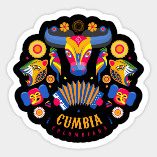 Cumbia colombiana - colombian music - fiesta design Sticker